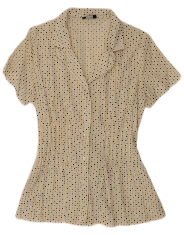 Женская блузка-рубашка с коротким рукавом Max & Co. UK 14, большая белая полоска