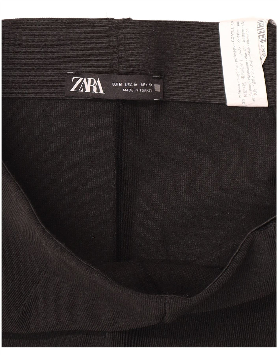 Женские леггинсы-клеш Zara UK 12, средний черный полиэстер