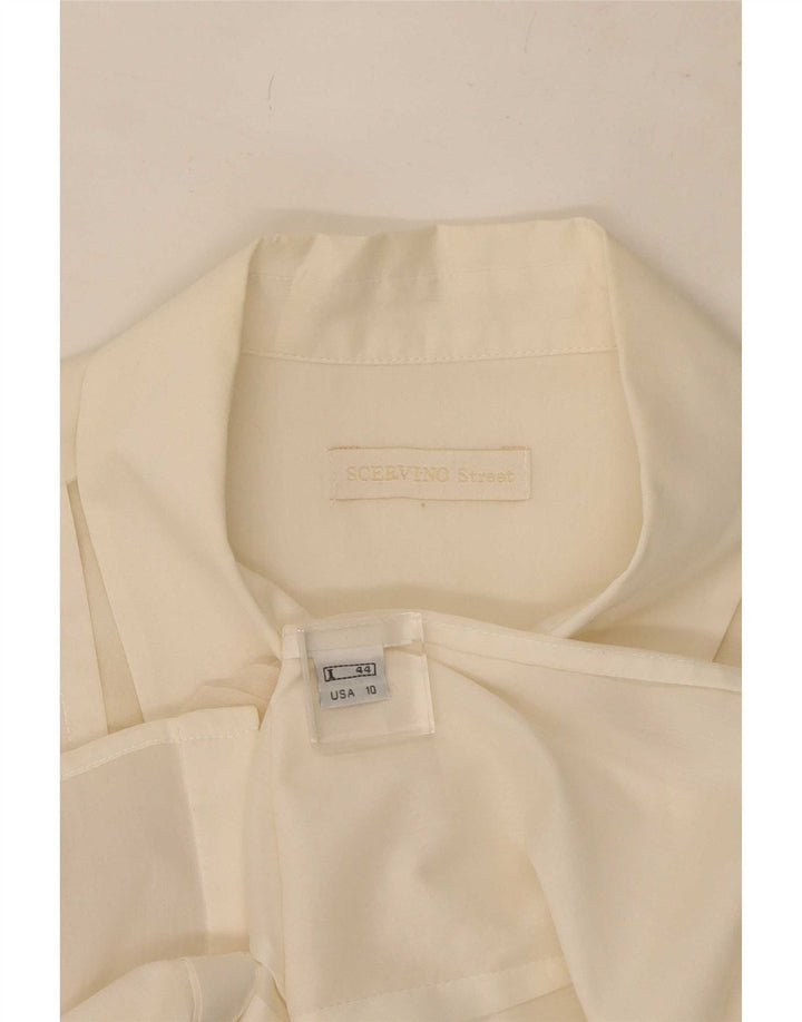 Женская Блузка-Рубашка Scervino Street IT 44 Средний Белый Цветочный