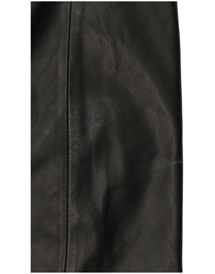 Мужское кожаное пальто IT 56 3XL Черное кожаное