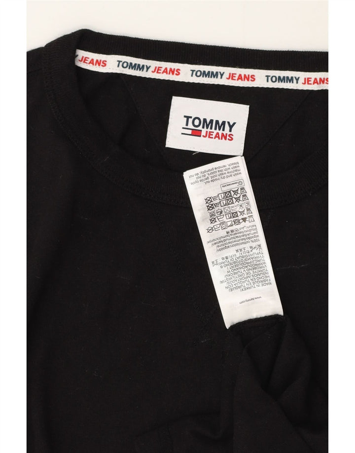 Мужская футболка Tommy Hilfiger из хлопка среднего размера, черная