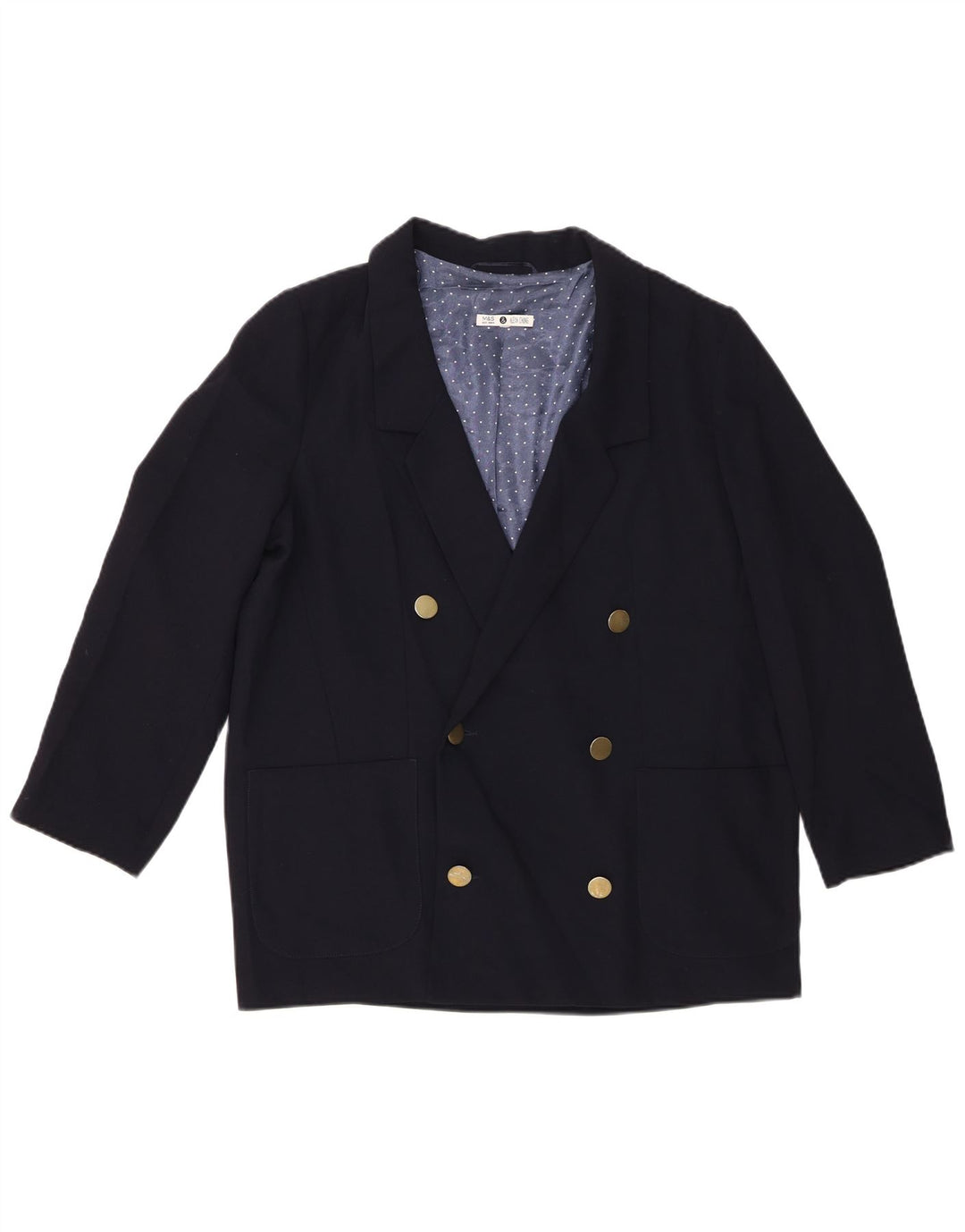 Женский пиджак Marks & Spencer Alexa Chung UK 14, большой темно-синий