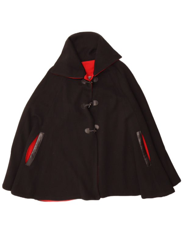 Винтажное женское пальто-накидка IT 50 XL, черное