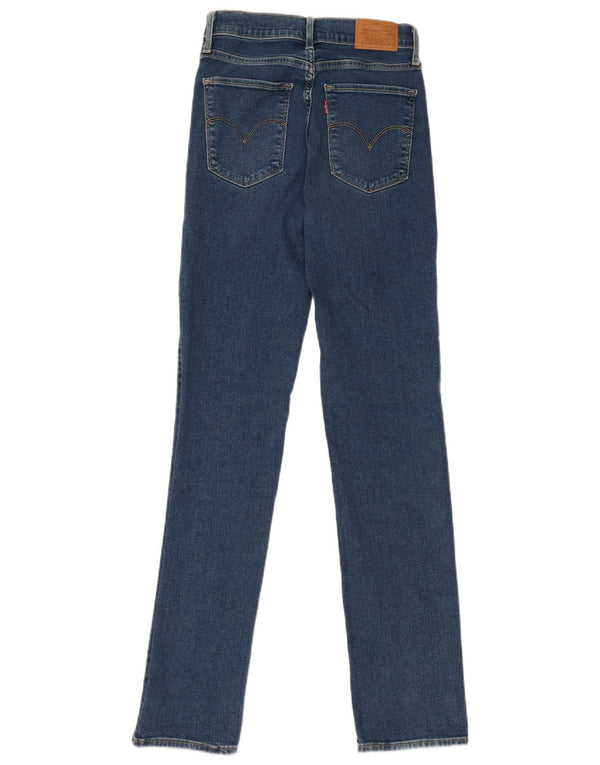 Женские прямые джинсы Levi's 724 с высокой посадкой W26 L32, синие, хлопок