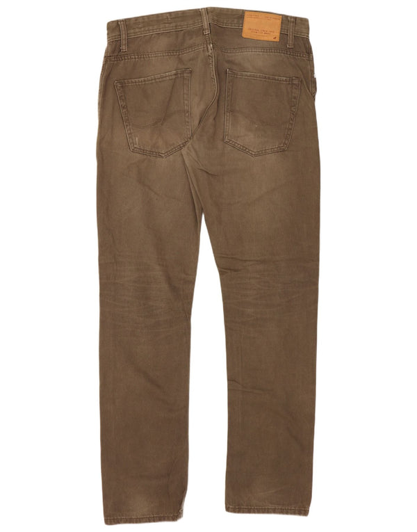 Мужские джинсы Jack & Jones Tim Slim W34 L32, хлопок цвета хаки