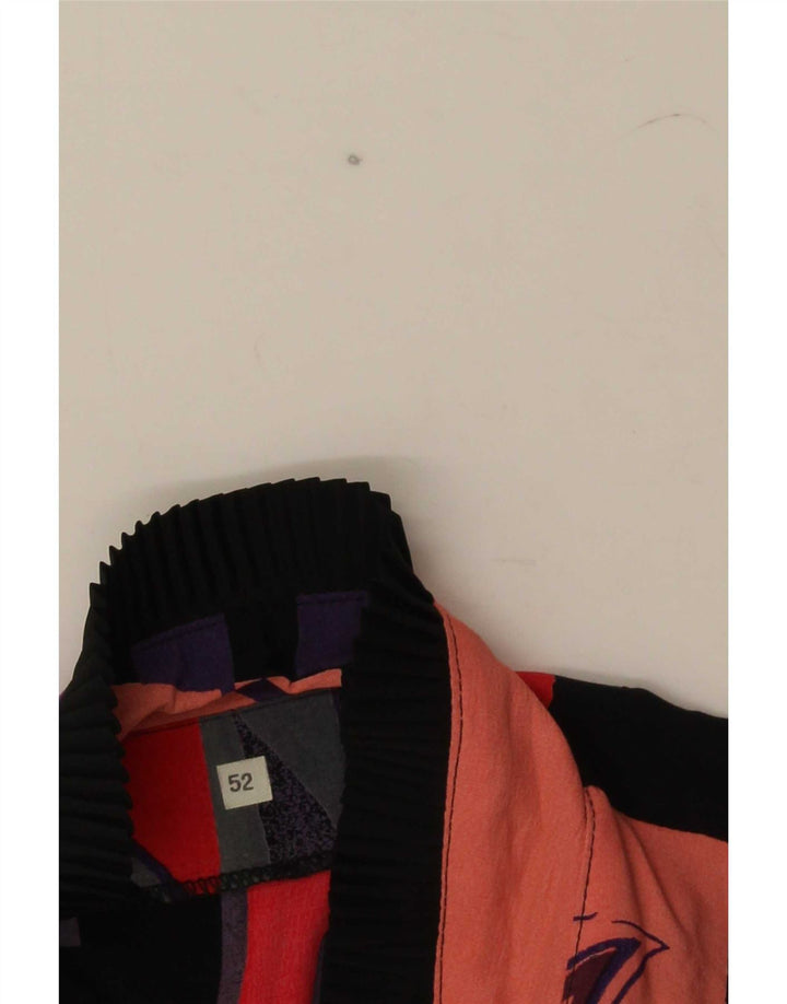 Винтажный женский пиджак с абстрактным узором IT 52 2XL, разноцветный