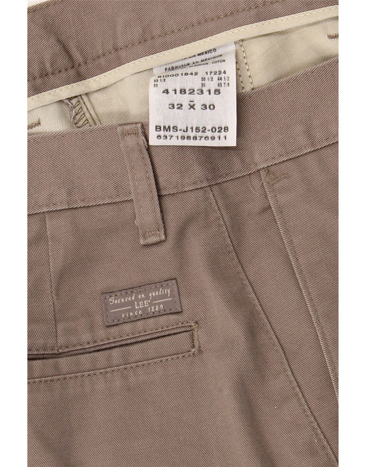 LEE Mens Straight Chino Trousers W32 L30 Grey Cotton Vintage Lee and Second-Hand Lee from Messina Hembry 