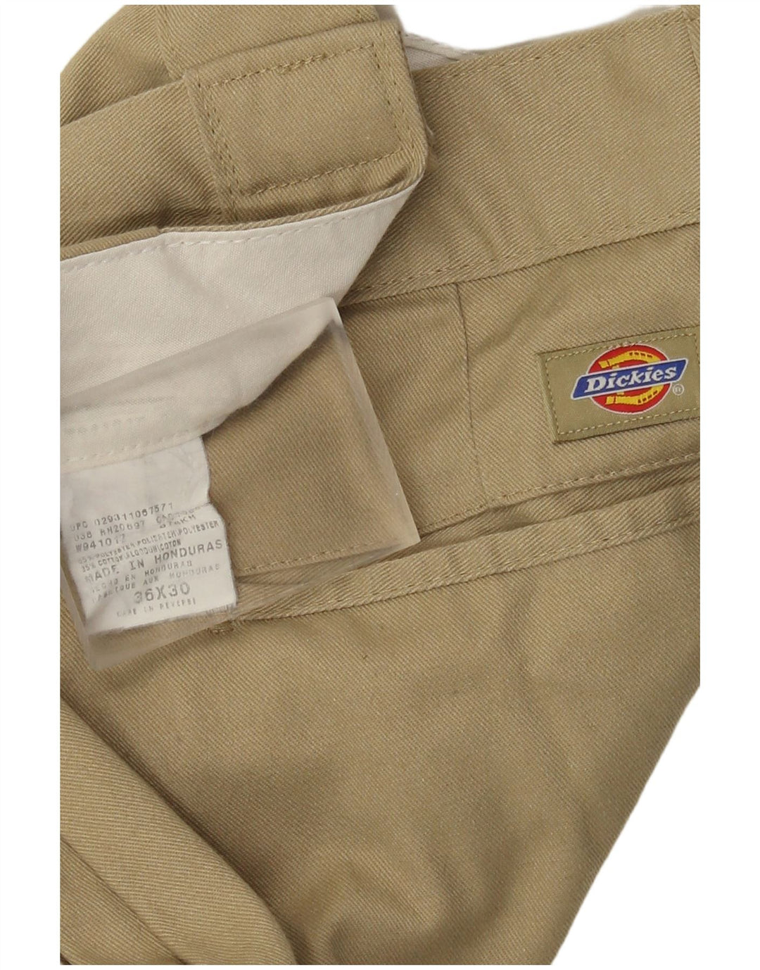 Мужские прямые брюки чинос Dickies W36 L30 бежевого цвета из полиэстера
