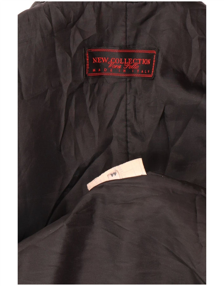 НОВАЯ КОЛЛЕКЦИЯ Женское кожаное пальто IT 44 Medium Black Leather
