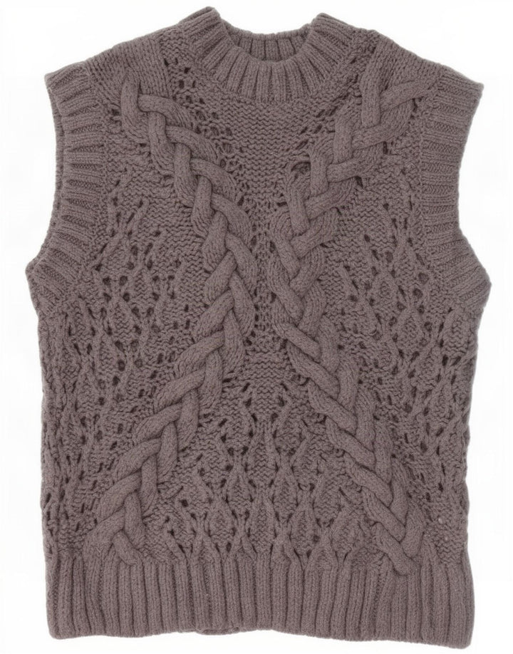 Женская майка Zara Vest UK 10, маленький серый акрил