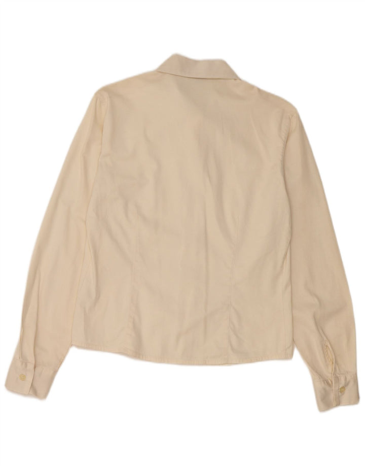 Женская рубашка Trussardi UK 10, маленькая, бежевый, хлопок