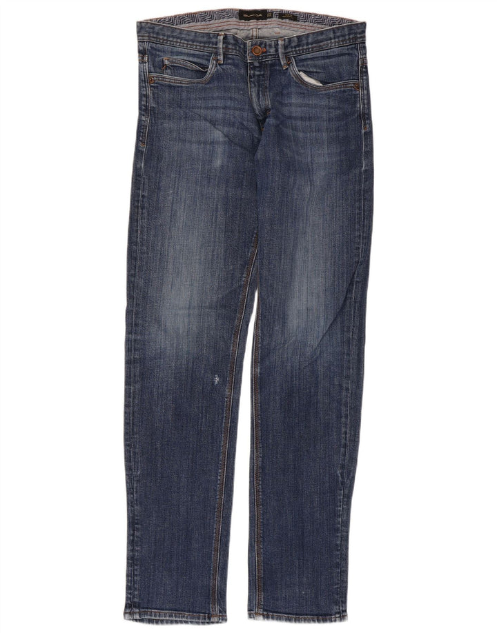Мужские зауженные джинсы Massimo Dutti EU 42, большие W32 L32, синие