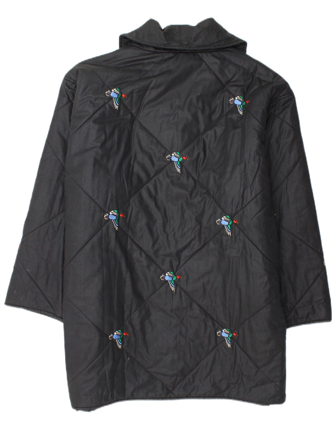 ВИНТАЖНАЯ женская ветровка свободного кроя, Великобритания 20, 2XL, черная с животным принтом