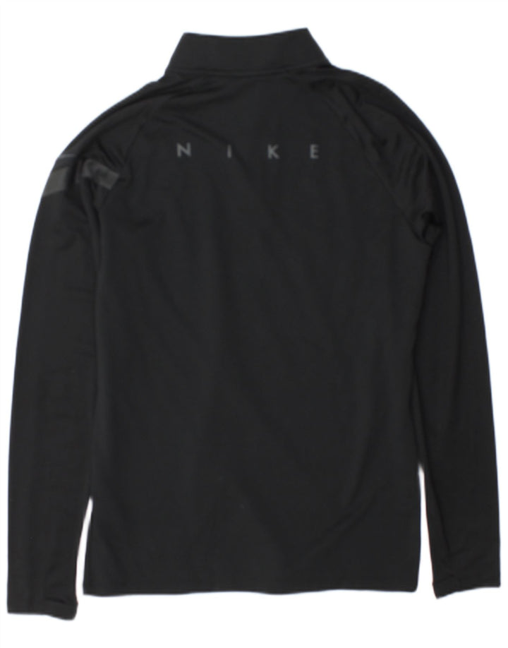 Мужской пуловер на молнии с графическим принтом Nike Dri Fit, спортивный костюм, маленький черный