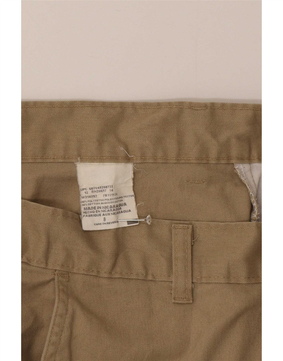 Женские шорты чинос Dickies US 8 Medium W30 Хаки Хлопок