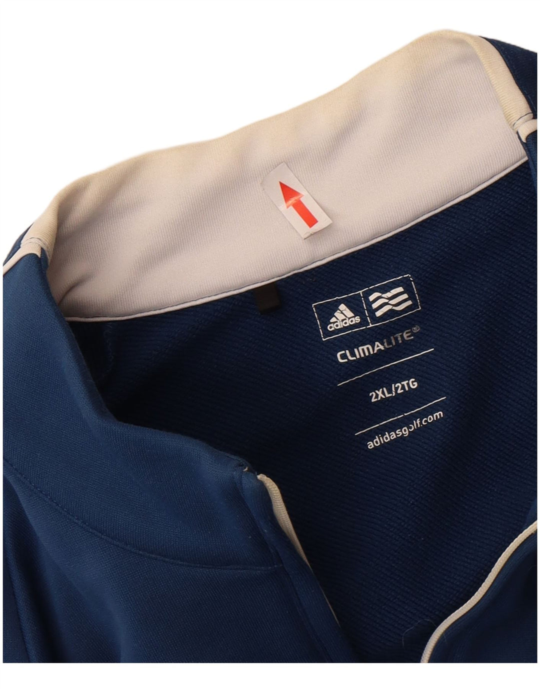 Мужской пуловер с воротником на молнии Adidas Climalite, спортивный костюм 2XL, синий полиэстер