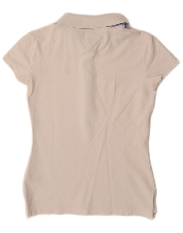 Женская рубашка-поло приталенного кроя Tommy Hilfiger UK 6 XS, белый хлопок