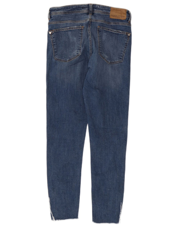 Женские укороченные джинсы скинни Zara EU 36 XS W26 L25 Синие
