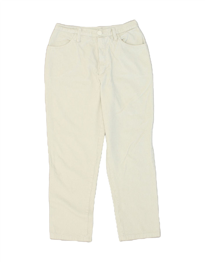 VINTAGE Womens Straight Corduroy Trousers W28 L27 White | Vintage Vintage | Thrift | Second-Hand Vintage | Used Clothing | Messina Hembry 