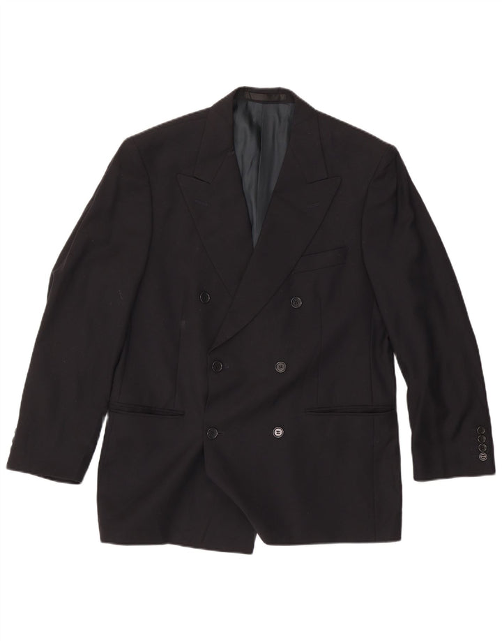 Мужской двубортный пиджак Marks & Spencer UK 40 средний темно-синий