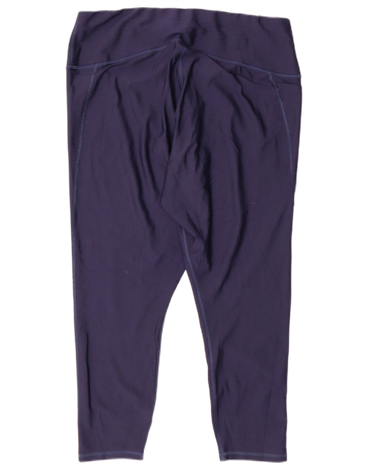 Женские компрессионные леггинсы-капри Under Armour, Великобритания 20, 2XL, темно-синие, спортивные