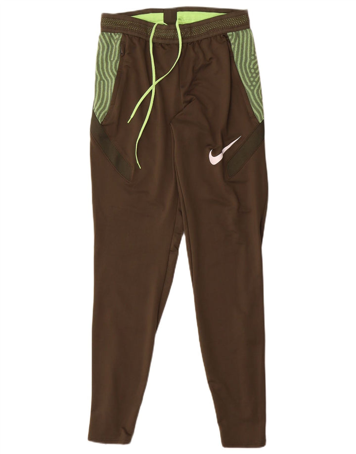 Мужские спортивные брюки Nike Dri Fit, малый цвет хаки, полиэстер с геометрическим рисунком