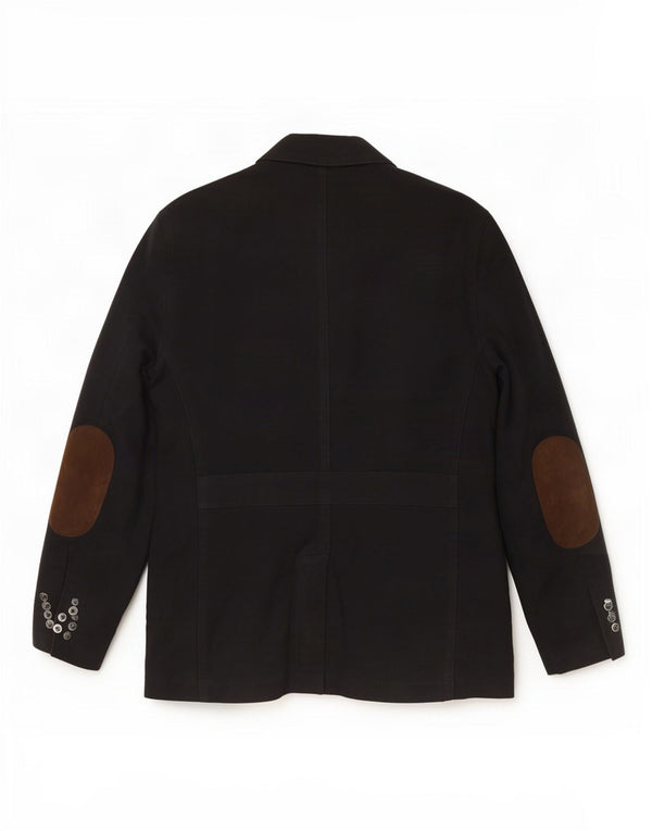 Мужской пиджак Massimo Dutti на 3 пуговицах UK 44 2XL, черный хлопок