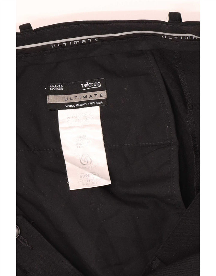 Мужские классические брюки Marks & Spencer W38 L33, черный полиэстер