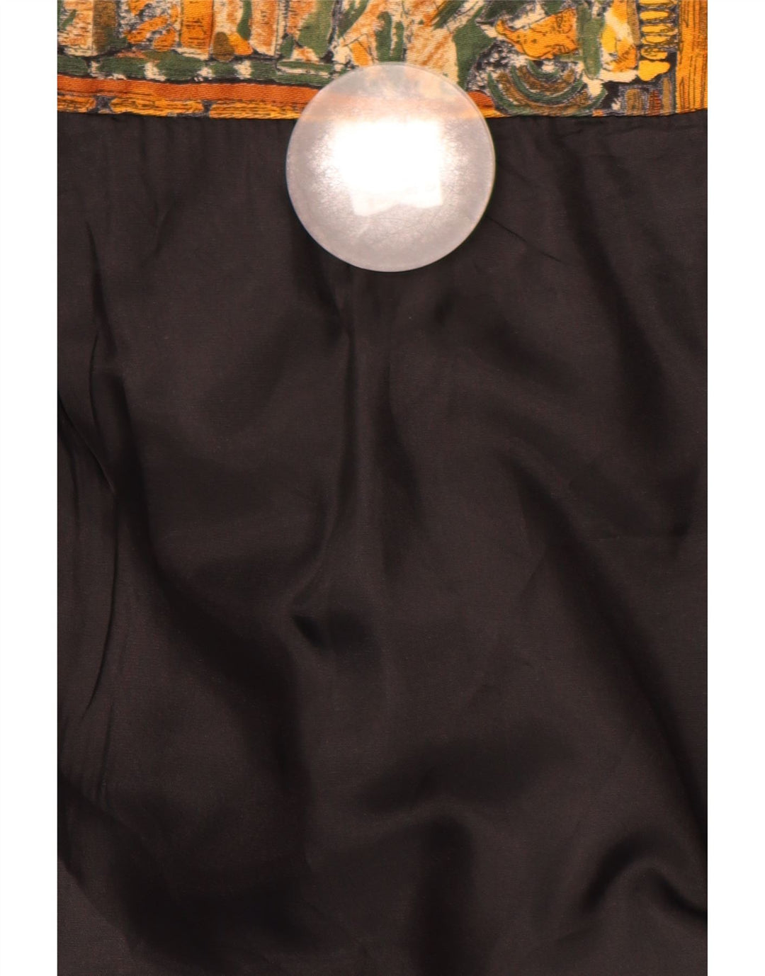 ВИНТАЖНАЯ женская юбка-карандаш W28, хлопок среднего коричневого цвета с геометрическим рисунком