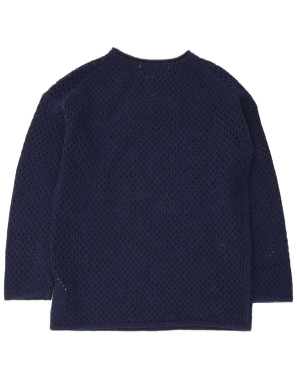 Женский свободный джемпер с вырезом «лодочка» Massimo Dutti UK 6 XS, темно-синий
