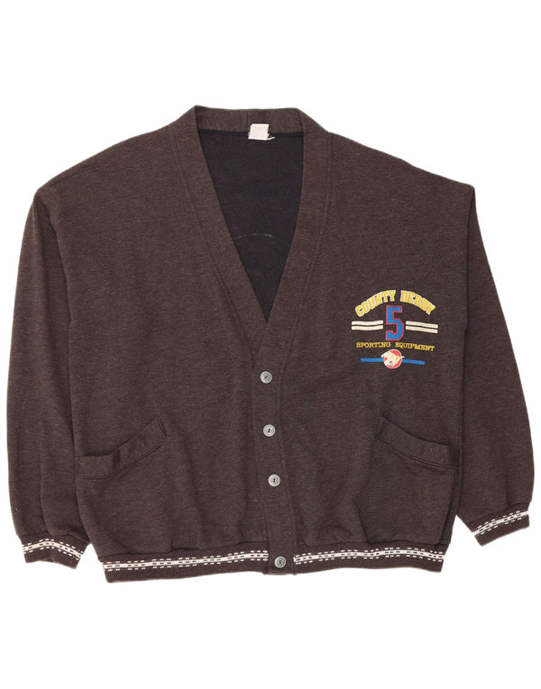 VINTAGE Мужской кардиган с рисунком 2XL Серый