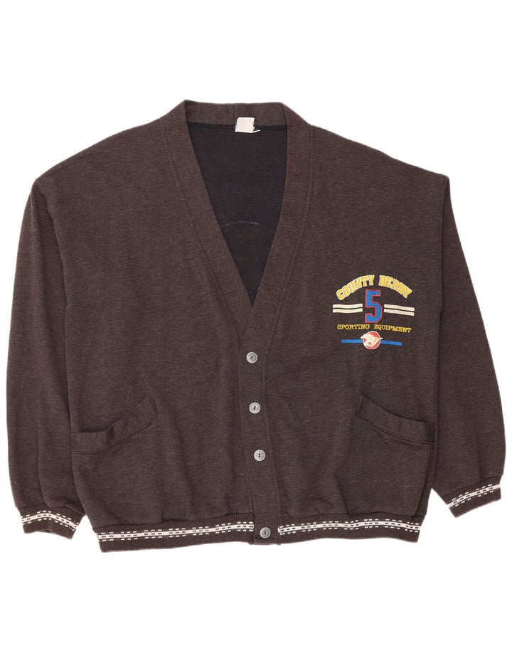 VINTAGE Мужской кардиган с рисунком 2XL Серый