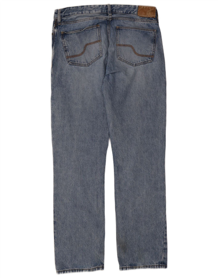 Мужские потертые прямые джинсы Fat Face W30 L34, синий хлопок