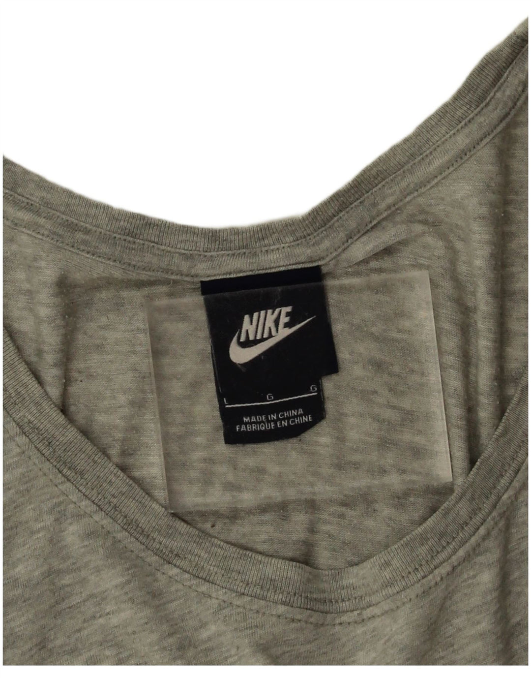Женская футболка Oversized с графическим принтом Nike Top UK 16, большая серая в крапинку