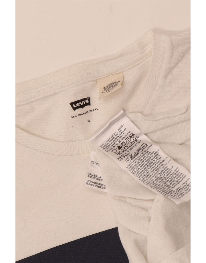 Мужская футболка с рисунком LEVI'S, маленький белый хлопок