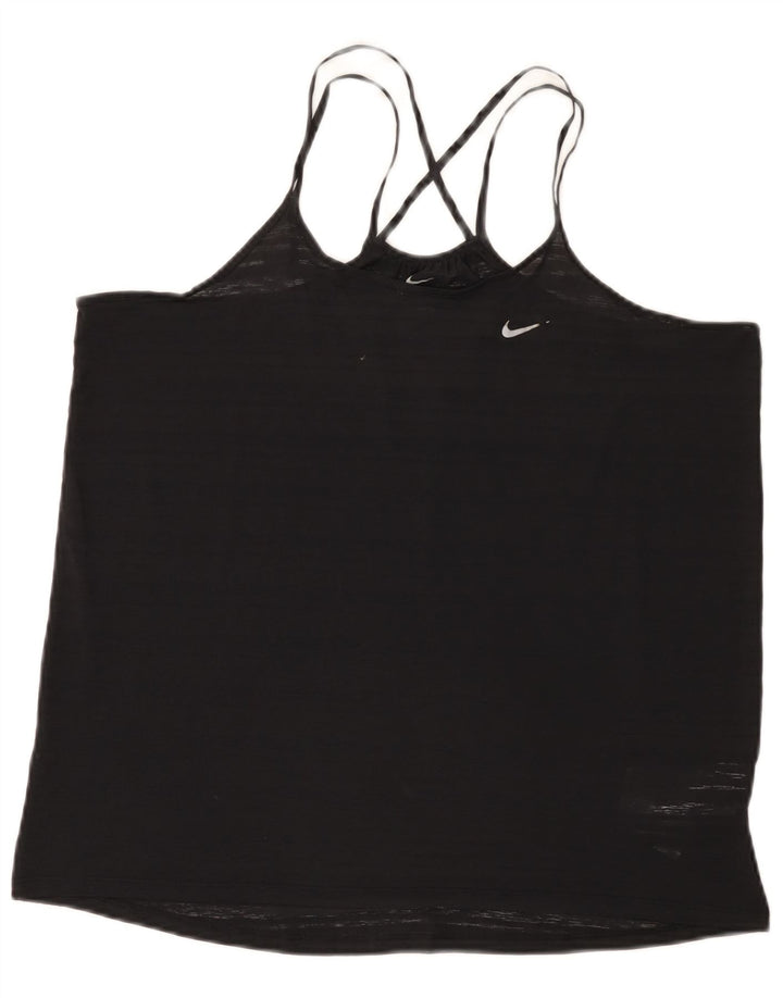 Женский жилет Nike Dri Fit UK 16, большой черный полиэстер