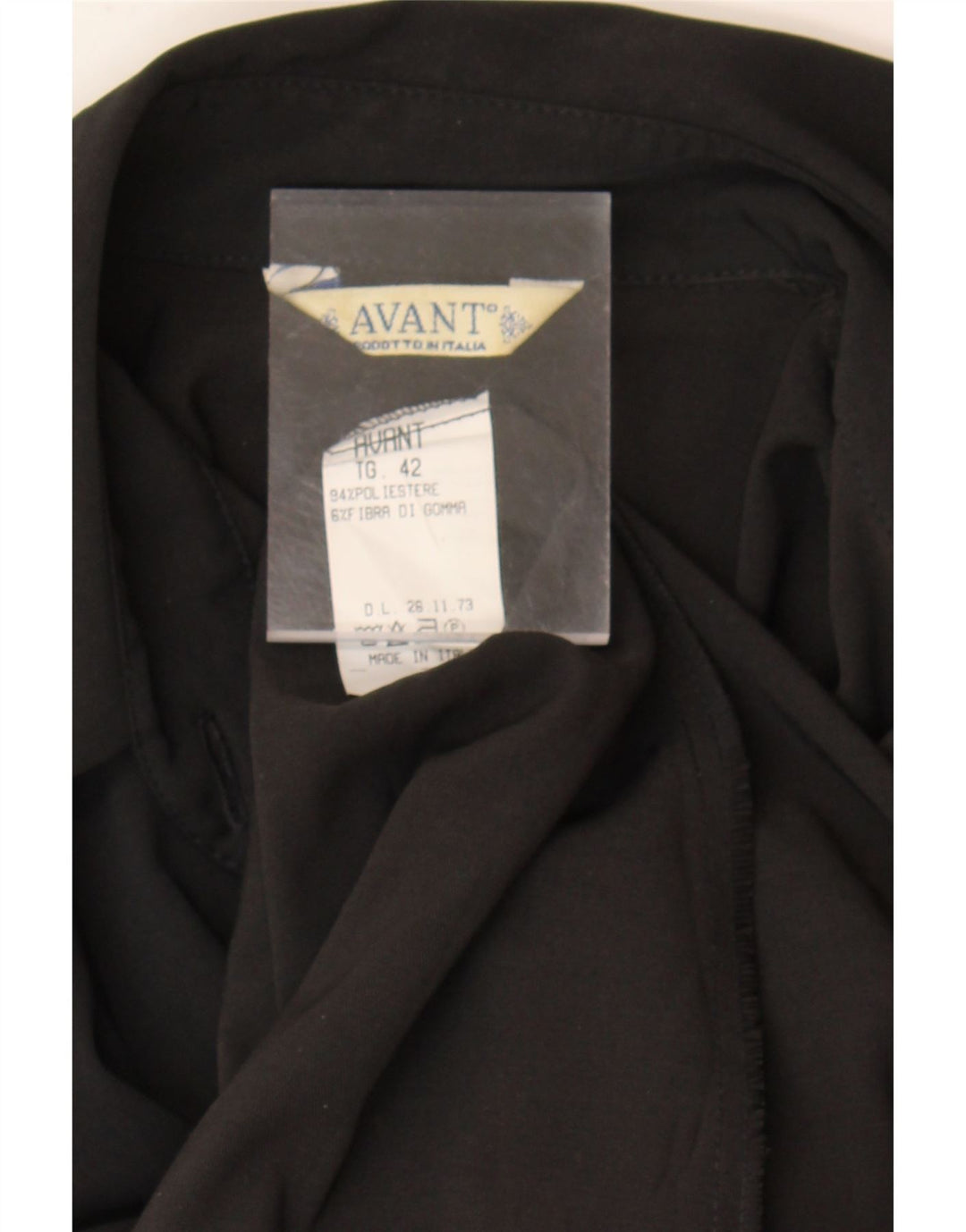 AVANT Womens 3/4 Sleeve Shirt Dress IT 42 Medium Black Polyester Vintage Avant and Second-Hand Avant from Messina Hembry 