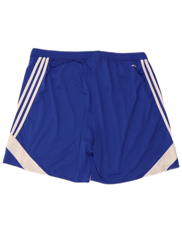 Мужские спортивные шорты Adidas Climalite 2XL синие из полиэстера с цветными блоками