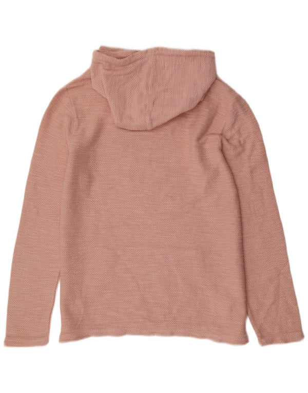 Женский джемпер с капюшоном Fat Face UK 14, хлопок среднего розового цвета