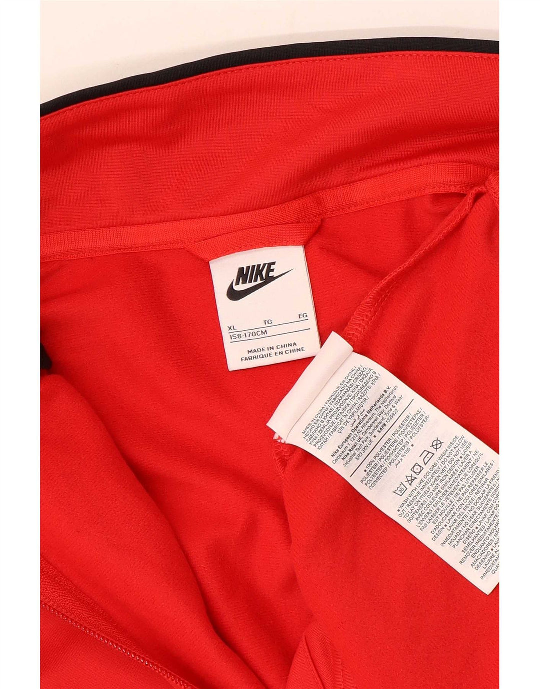 Спортивный костюм Nike для мальчиков, верхняя куртка 13–14 лет, XL, красный полиэстер с цветными блоками