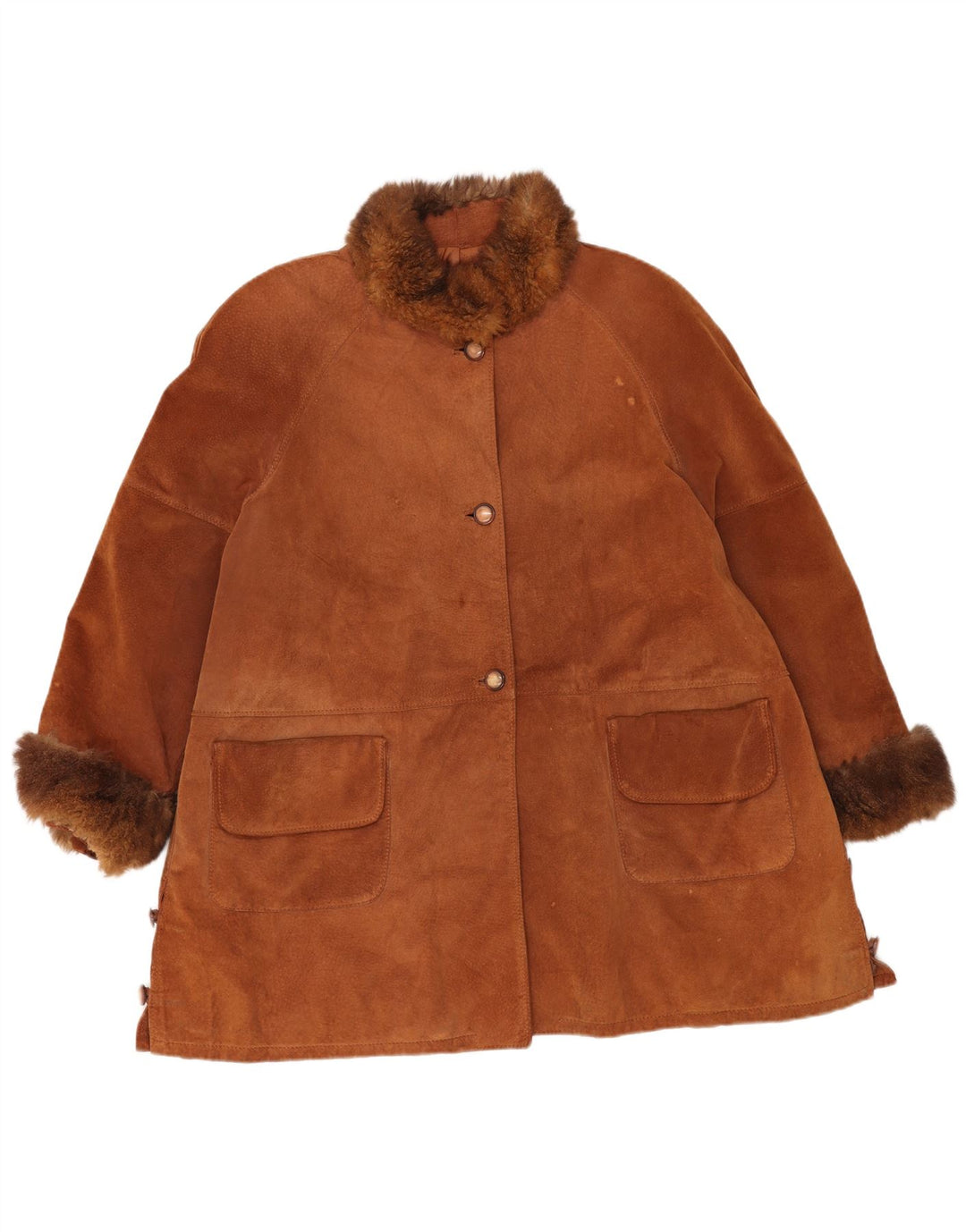 Женское замшевое пальто Pascucci EU 44 XL Коричневое