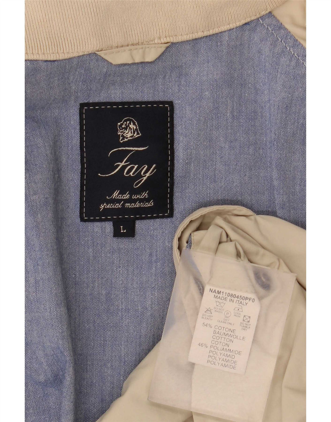 Мужская куртка-бомбер Fay UK 40, большая черная, хлопок