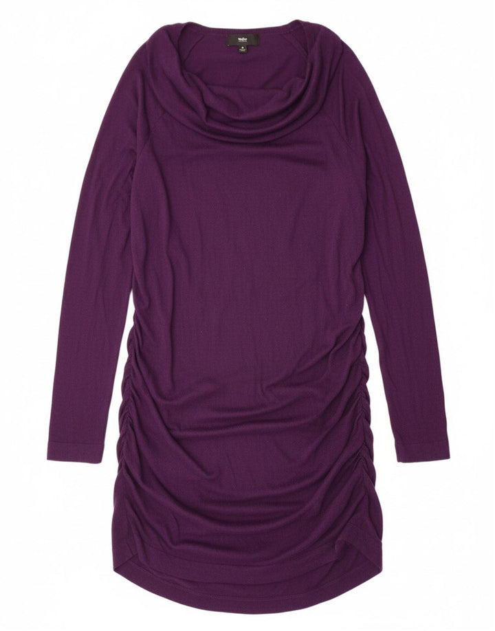 MOSSIMO Womens Oversized Long Sleeve Jumper Dress US 4 Small Purple Nylon