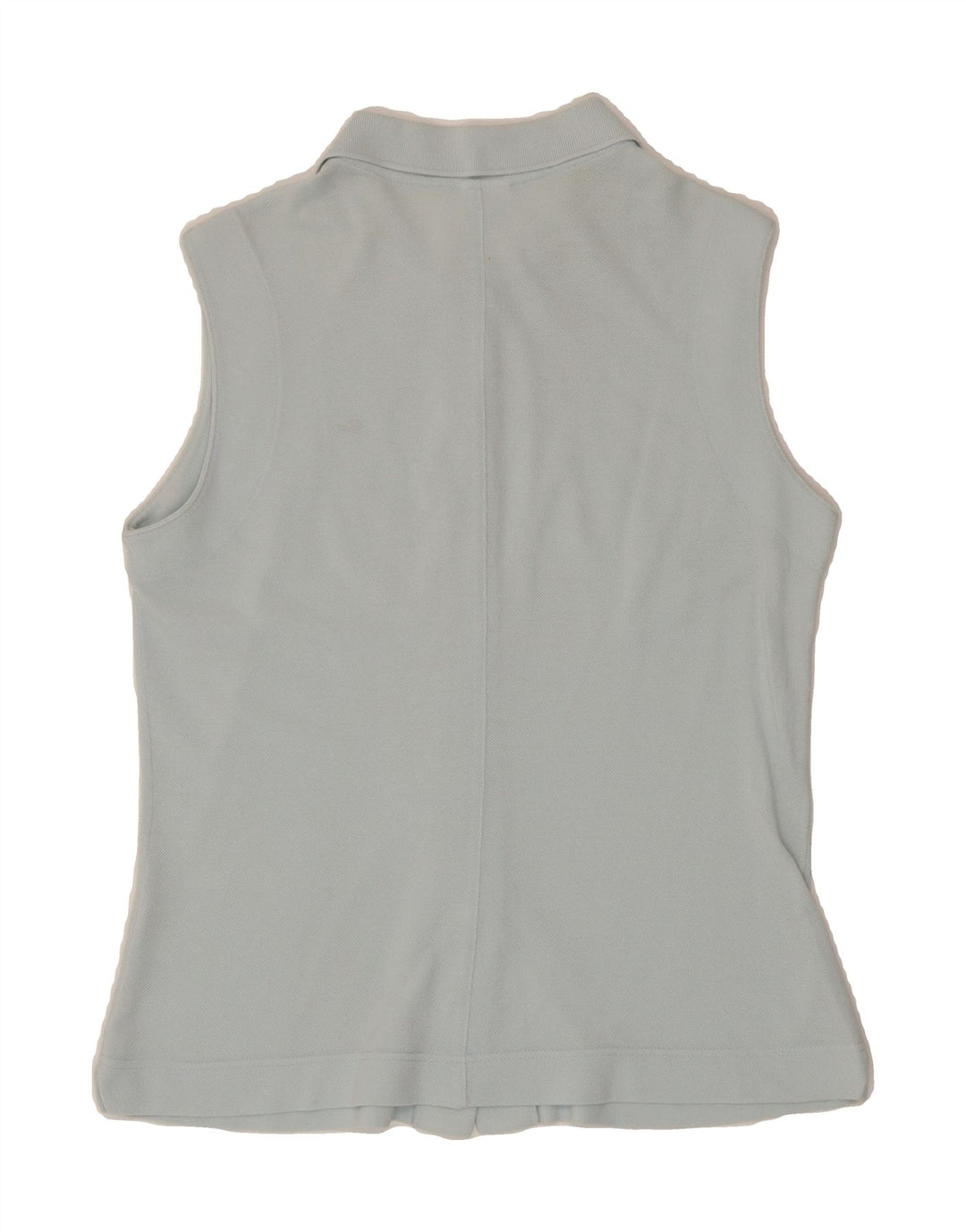 LACOSTE Womens Sleeveless Shirt Size 44 Large Blue Cotton Vintage Lacoste and Second-Hand Lacoste from Messina Hembry 