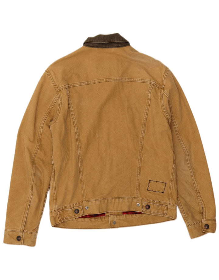 Мужская куртка-бомбер Levi's UK 36, маленькая, бежевый, хлопок с цветными блоками