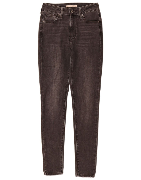 Женские джинсы скинни Levi's 721 с высокой посадкой W26 L30 Серые хлопковые