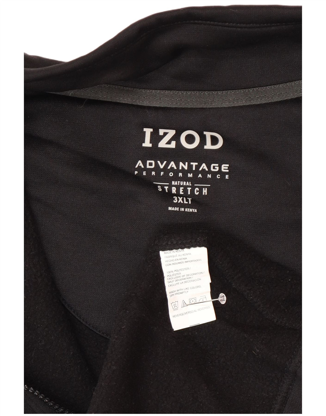 Мужской спортивный костюм без рукавов Izod 3XL, черный полиэстер