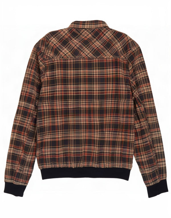 Мужской бомбер Scotch & Soda UK 42 XL, синий полиэстер в клетку