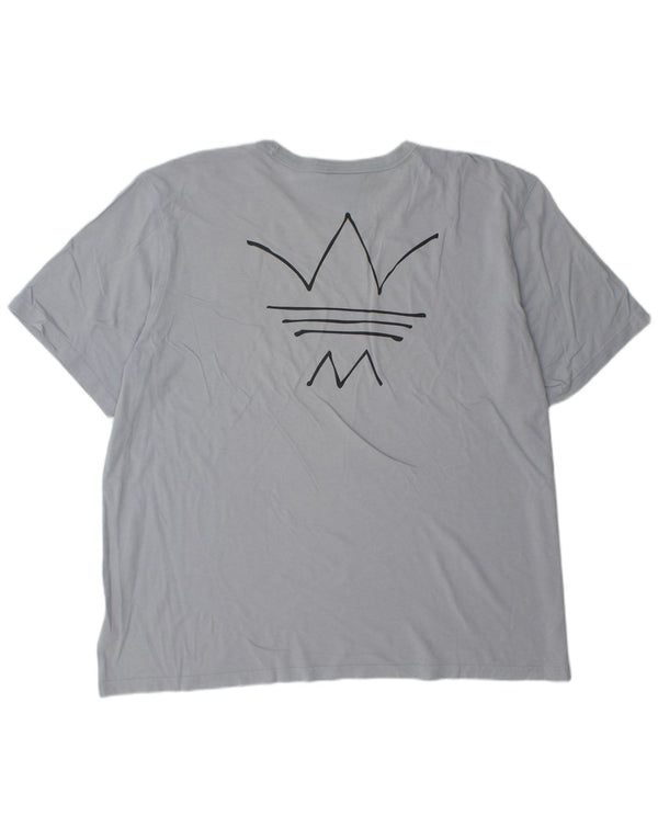 Мужская футболка с рисунком Adidas Top 2XL, синяя, хлопок