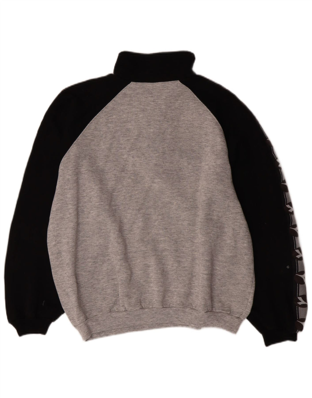 Мужской свитер Diadora с воротником на молнии, большой серый хлопковый джемпер с цветными блоками